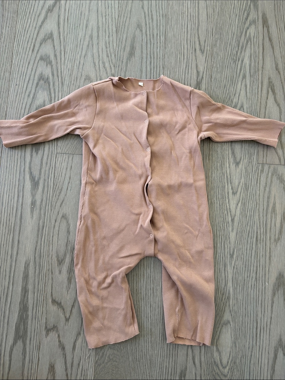 Baby Snap Front One-Piece in nude | size 24m
